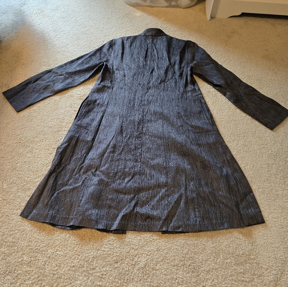 Eileen Fisher Silk Crinkle Lightweight Jacket - Picture 6 of 8
